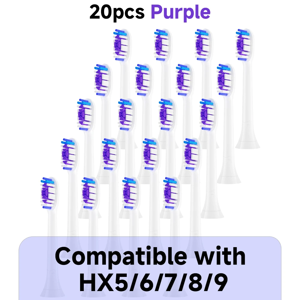 

20pcs Toothbrush Replacement Heads Compatible with Philips One Series Sonicare Rechargeable Toothbrush HX6100 HX6252 HX9334