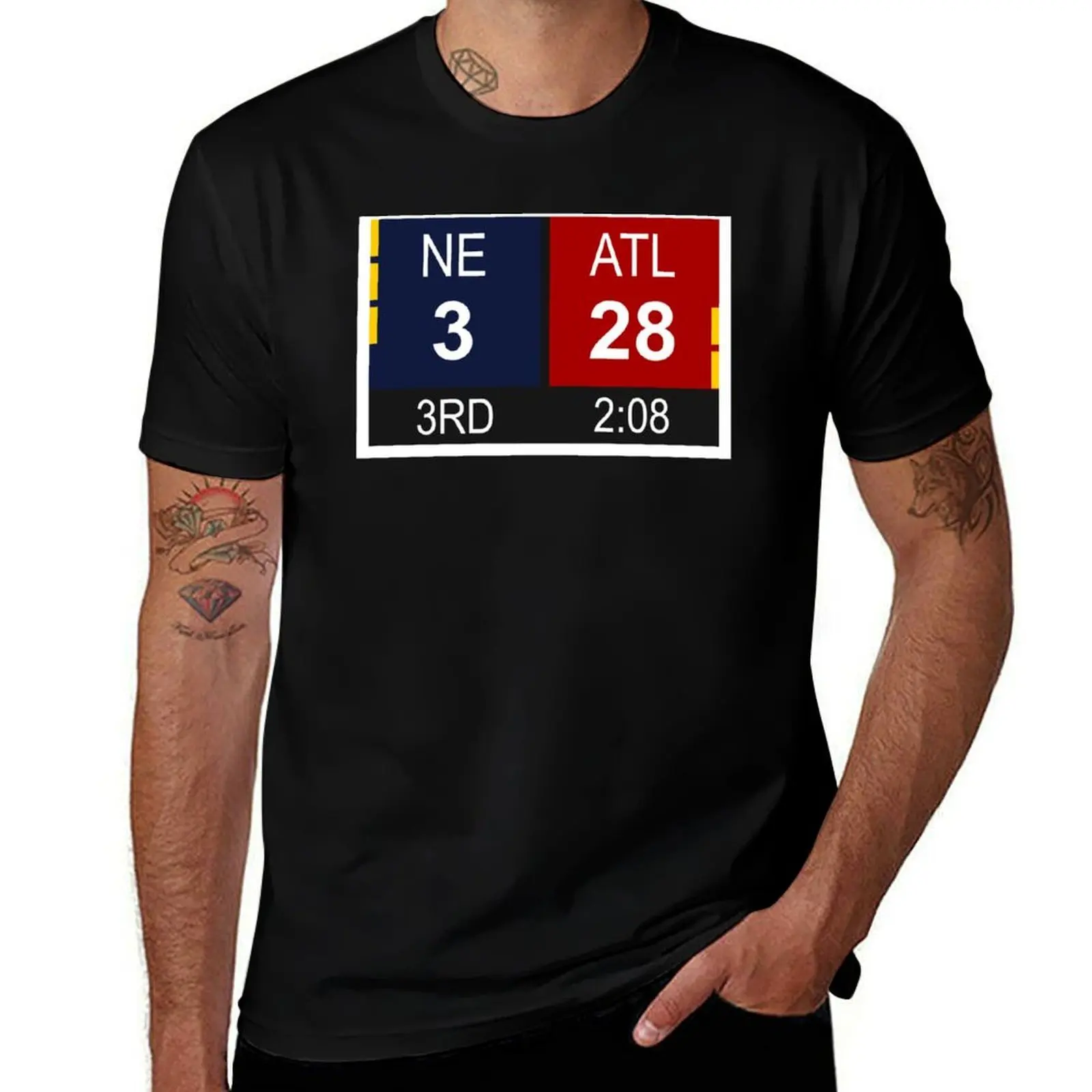 NE 3 vs ATL 28 Champions Comeback T-Shirt man t shirts cotton T-Shirt