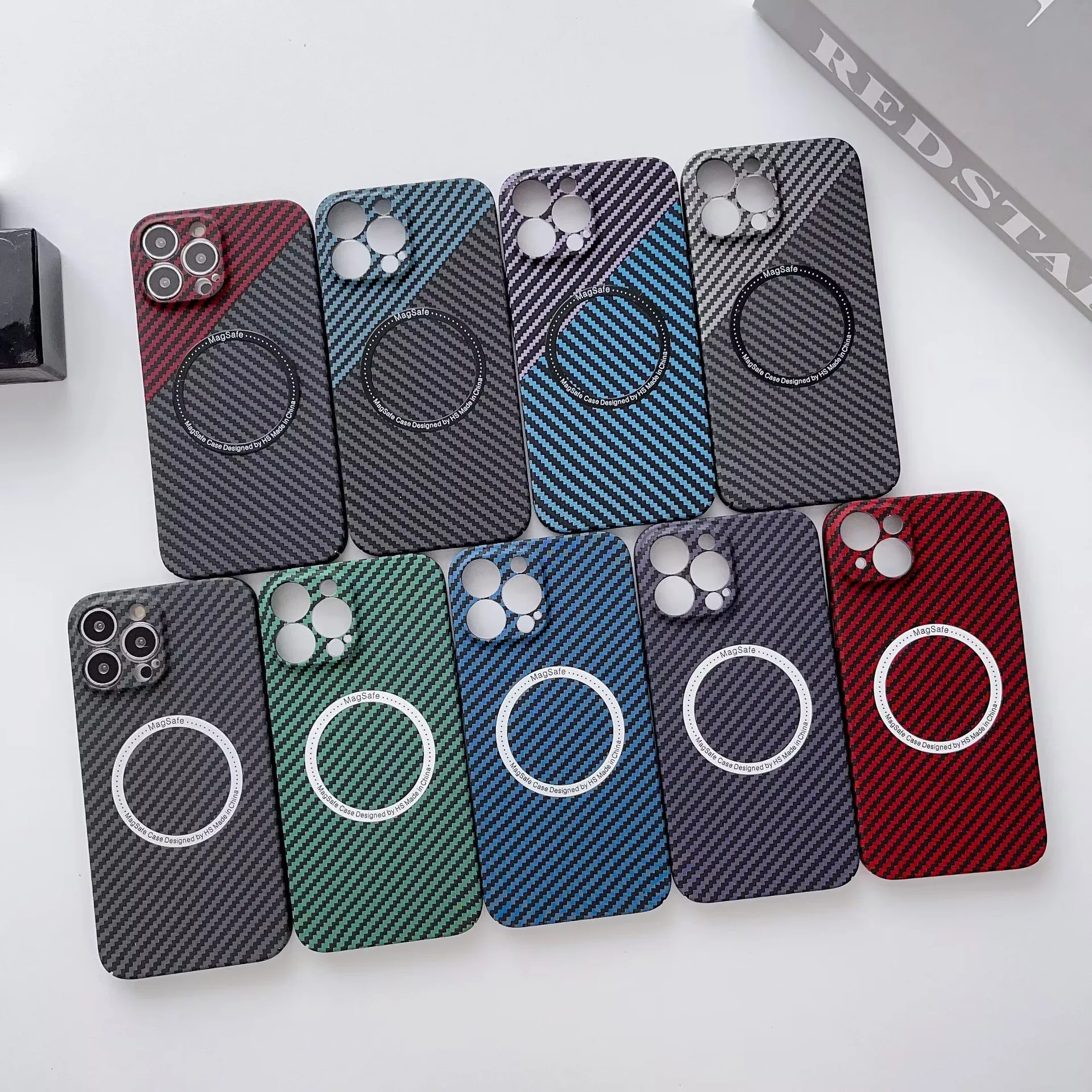 

For iPhone16ProMax Carbon fiber iPhone15 magnetic iPhone14 case iPhone15plus All-inclusive iPhone13 Magsafe iPhone12 case