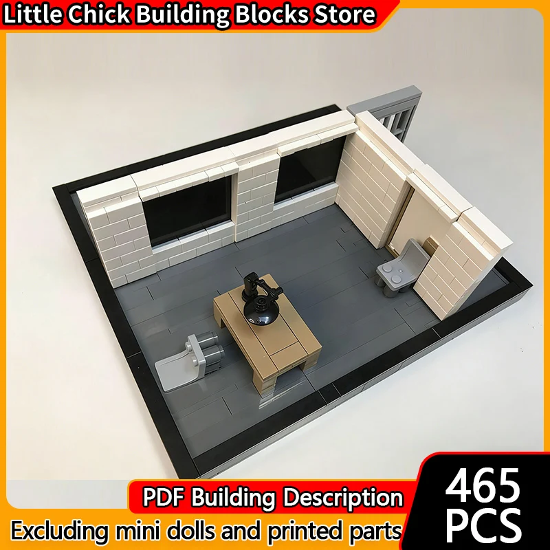 

Модель City Street View MOC, строительные кирпичи, офисная комната, сцена, модульная технология, детские праздничные подарки, сборные игрушки, костюм