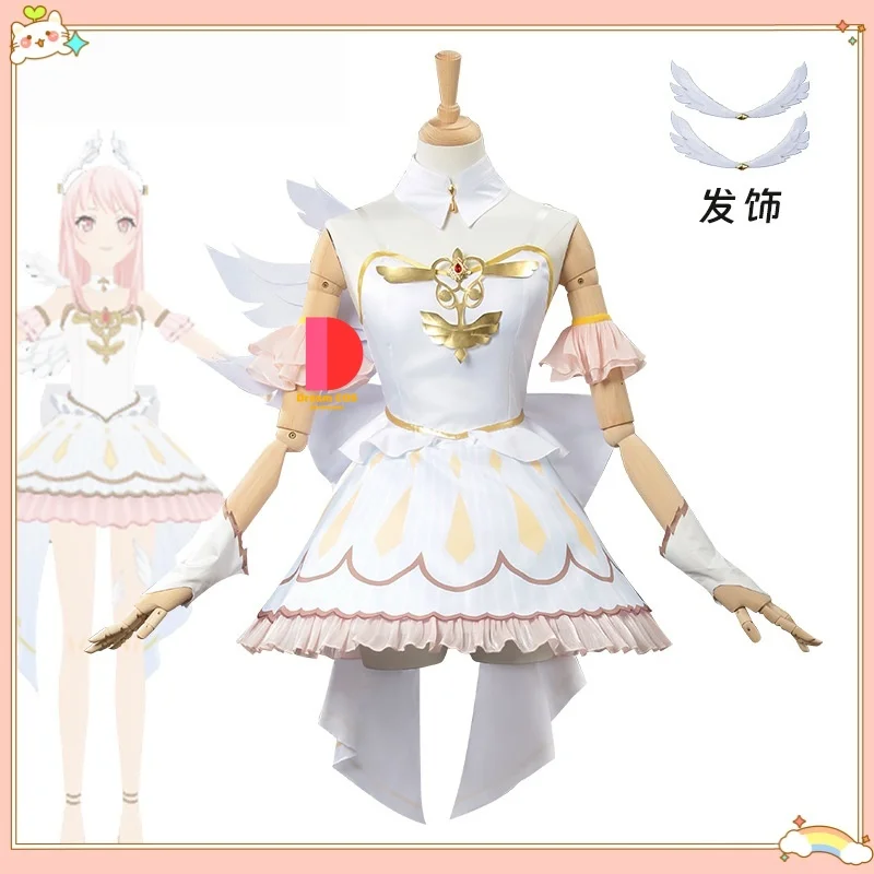 

Mizuki Aoyama Advanced Monthly Card Angel Manga Culture Two-dimensional Anime-style Games Cosplay Costume White Beautiful Dress
