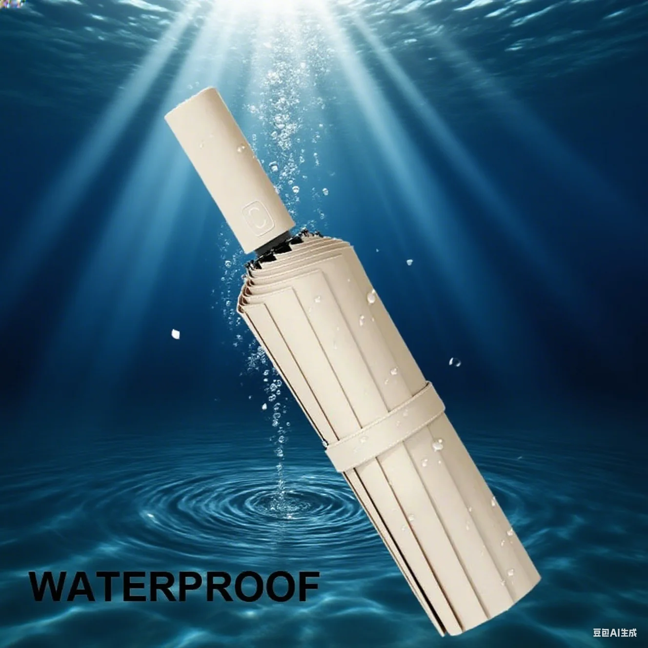 Large 24 Bone Solid Color Automatic Umbrella Light Collapsible Large Format Outdoor Sunshade UV Protection Automatic Umbrella