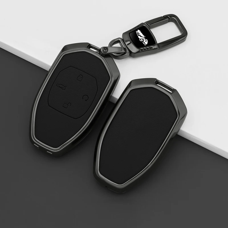 Funda de cuero de aleación de Zinc para llave de coche, accesorios para GAC Trumpchi GS7 GS8 GM8 GS5 GA6 GM6 Empow J11 J12 J13 J14 J15 J16