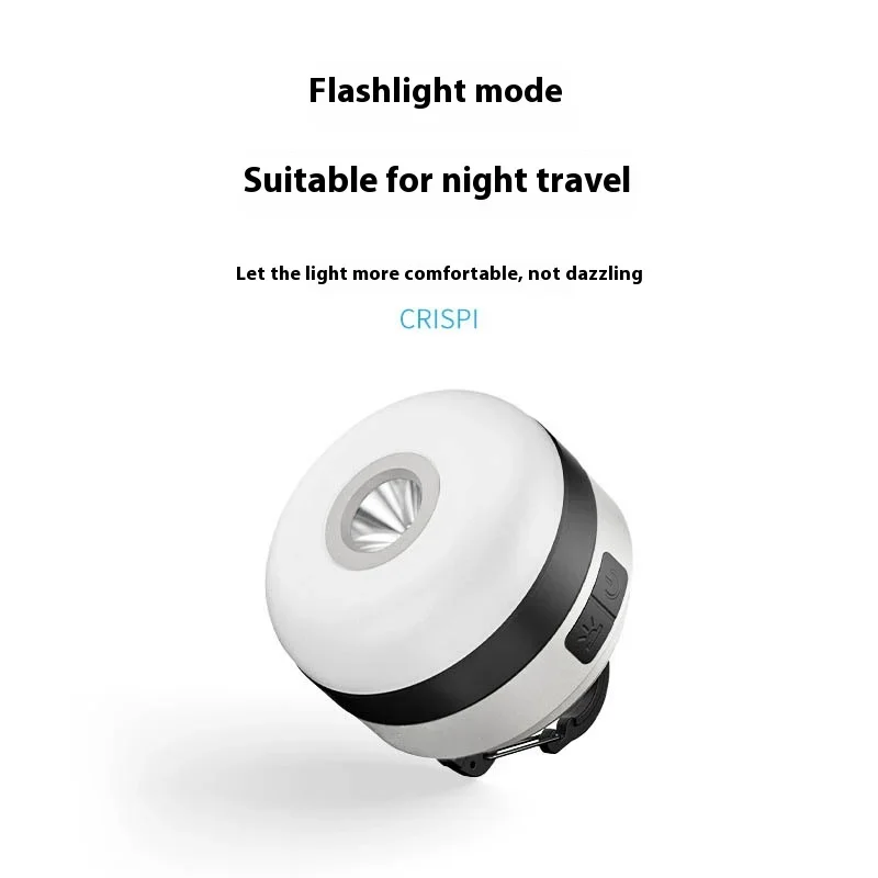 Lampe de poche LED aste pour tente de camping, lanterne portable avec 6 modes d\'éclairage, batterie intégrée