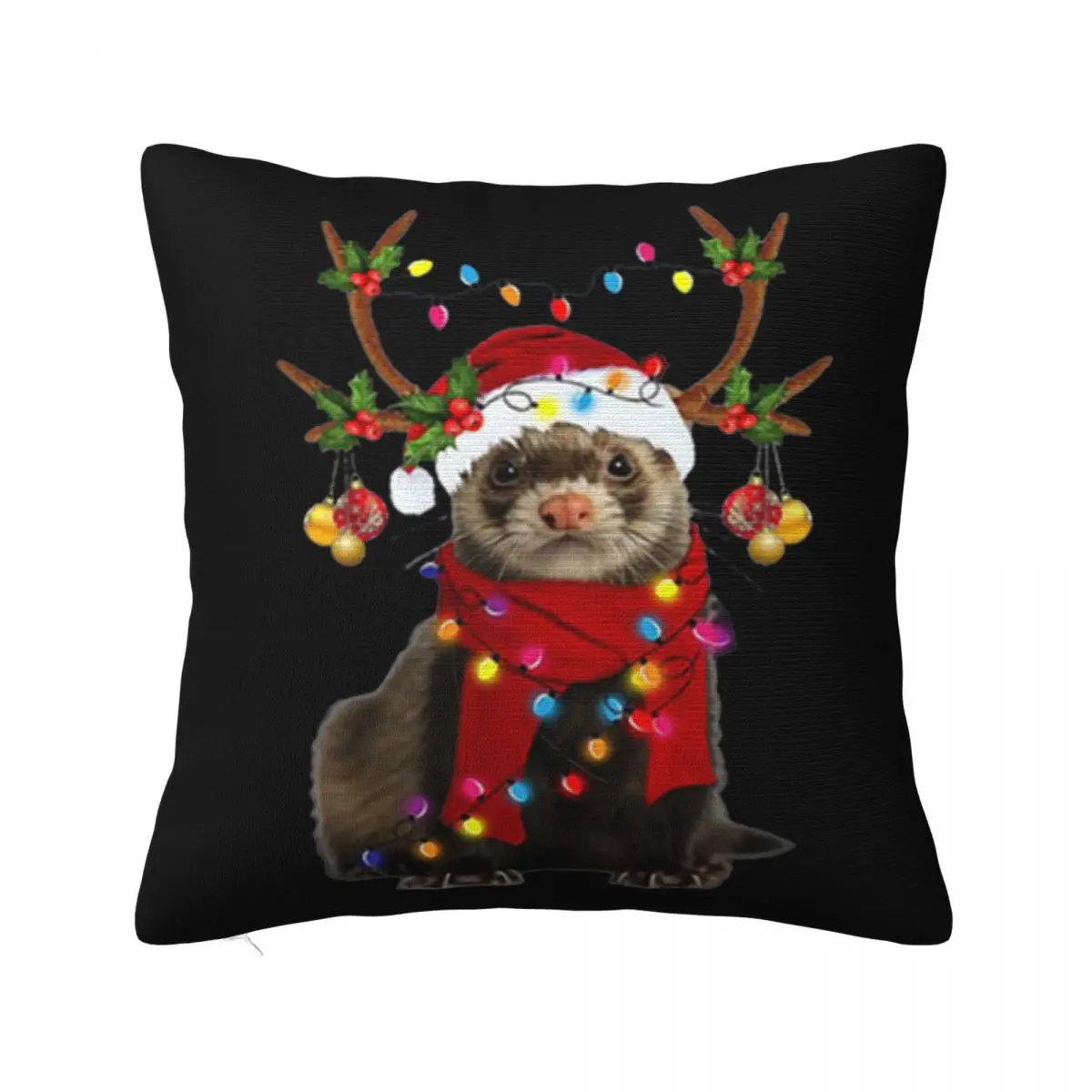 Ferret Gorgeous Reindeer Christmas Designing Cartoon Character 2021 Latest Slim Fit Rock Anime Formal Unique Pillow Case