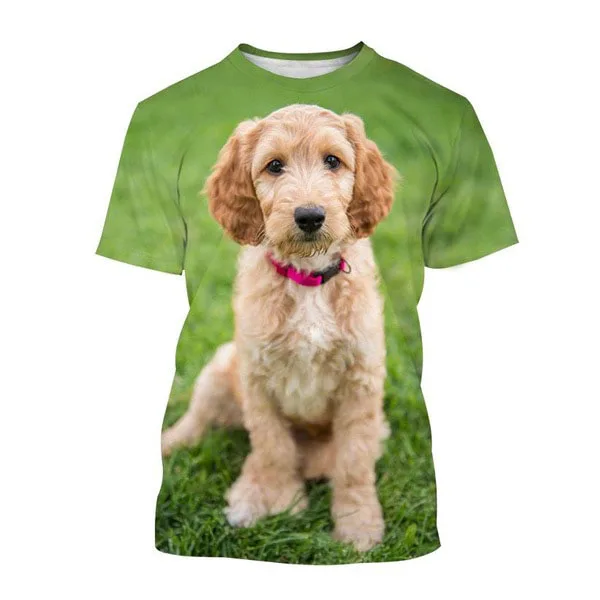 Summer Kawaii Poodle 3D Print T-shirts Men Woman Cute Animal Tees Fashion Streetwear Harajuku Short-sleeved TShirt Clothing Tops