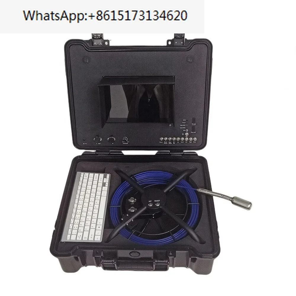 10 inch HD Screen 29mm Self Leveling Pipe Inspection Camera for water wells borescope endoscope camera with meter counter