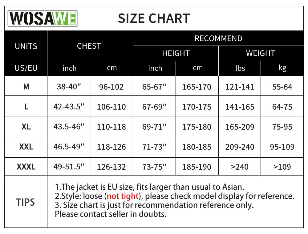 WOSAWE Men's Windbreaker Cycling Jacket Reflective Windproof Waterproof Mountain Bike MTB Jacket Running Riding Bicycle Jerseys