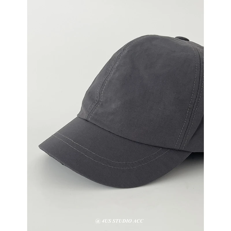 Style Summer Short Brim Quick-Dry Baseball Cap Women's Pure Color All-Matching Outdoor Sun-Shade Sun Protection Baseball Cap