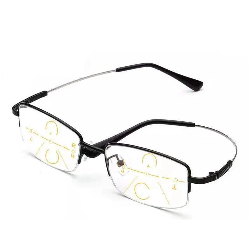 NEW Progressive Glasses With Multifocal Lens Bifocal Reading Glasse Anti Blue Prescription Glasses Titanium Eyeglasses Frame