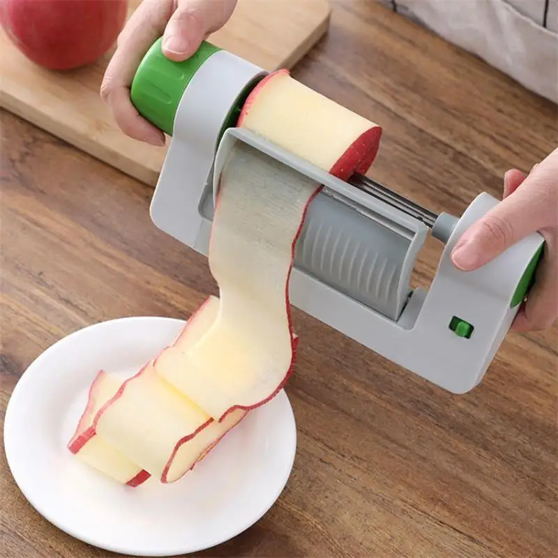 New Plastic Apple Pear Slicer Multifunctional Kitchen Fruit Vegetable Reel Knife Potato Cutter Cooking Accessories Home Gadgets