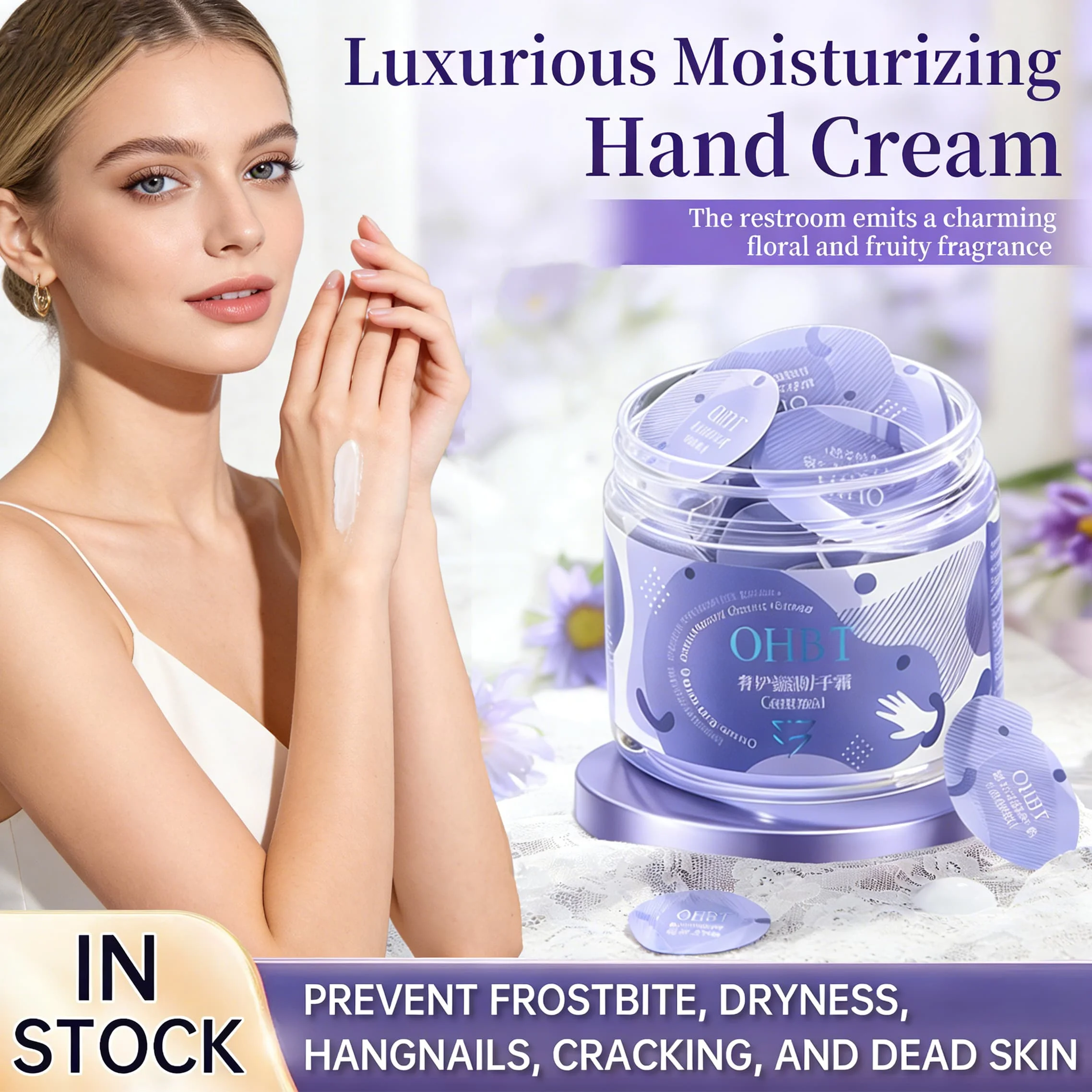 

Крем для рук OHBT одноразовый увлажняет, снижает морщины, увлажняет и осветляет кожу. Компактный и удобный для переноски.