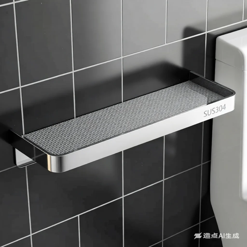 high-end-304-stainless-steel-bathroom-shelf-for-hotels-wall-mounted-storage-shelf-for-toilets-restrooms-and-bathrooms
