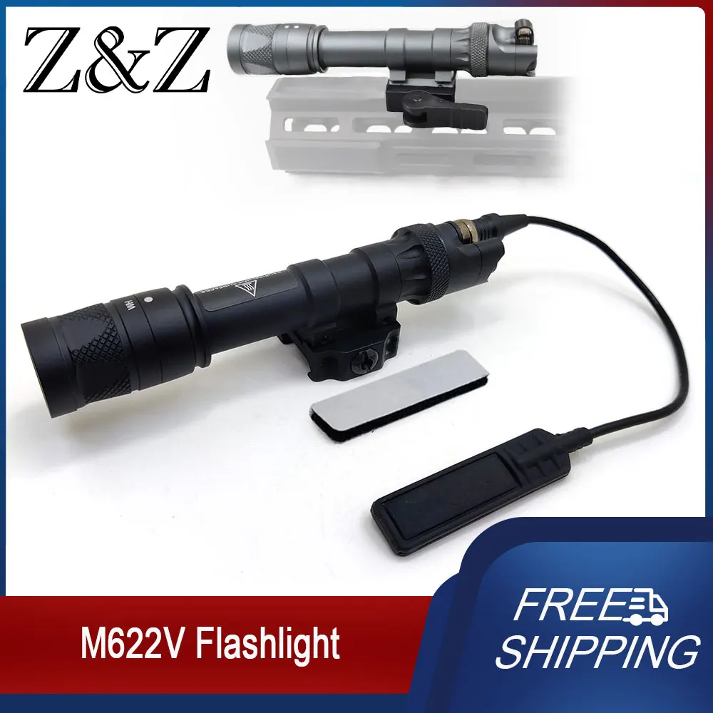 

Hunting M622V Weapon Light LED with Quick Release Mount Tactical Strobe Scout Lights Flashlight Fit 20mm Rail