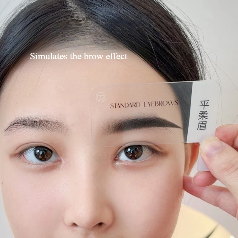 Tarjeta de prueba con forma de cejas de 6 pares: 12 estilos populares para una selección rápida de clientes, tarjeta de plantilla con forma de ceja, simula el efecto de cejas