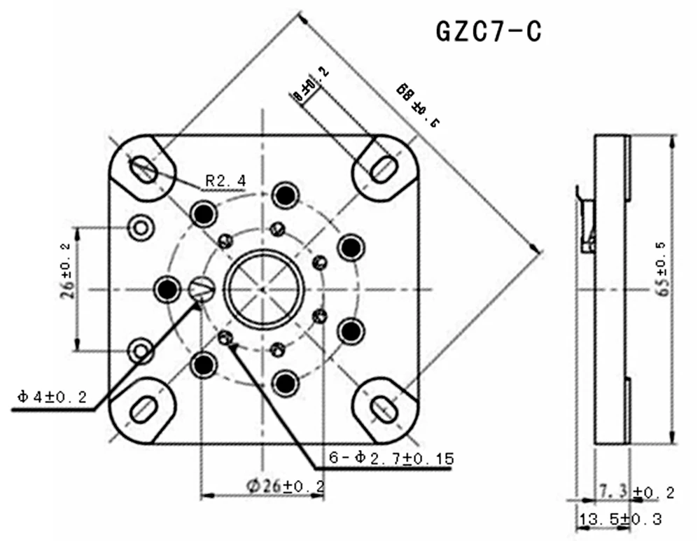 5PCS Ceramic Tube Socket 7Pin Tablet Socket Tube Base GZC7-C For 6C33 FU19 FU29 FU30 FU32 829B 3C33 Vacuum Tube Amplifier