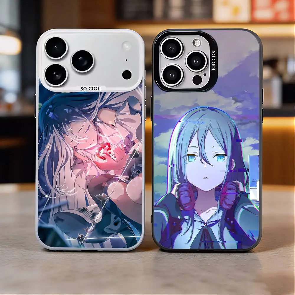 

Kanade Yoisaki P-Project S-SEKAI Phone Case For iPhone 17,16,15,14,13,12,11 Plus,Pro Max,Colored Silver Phone Case