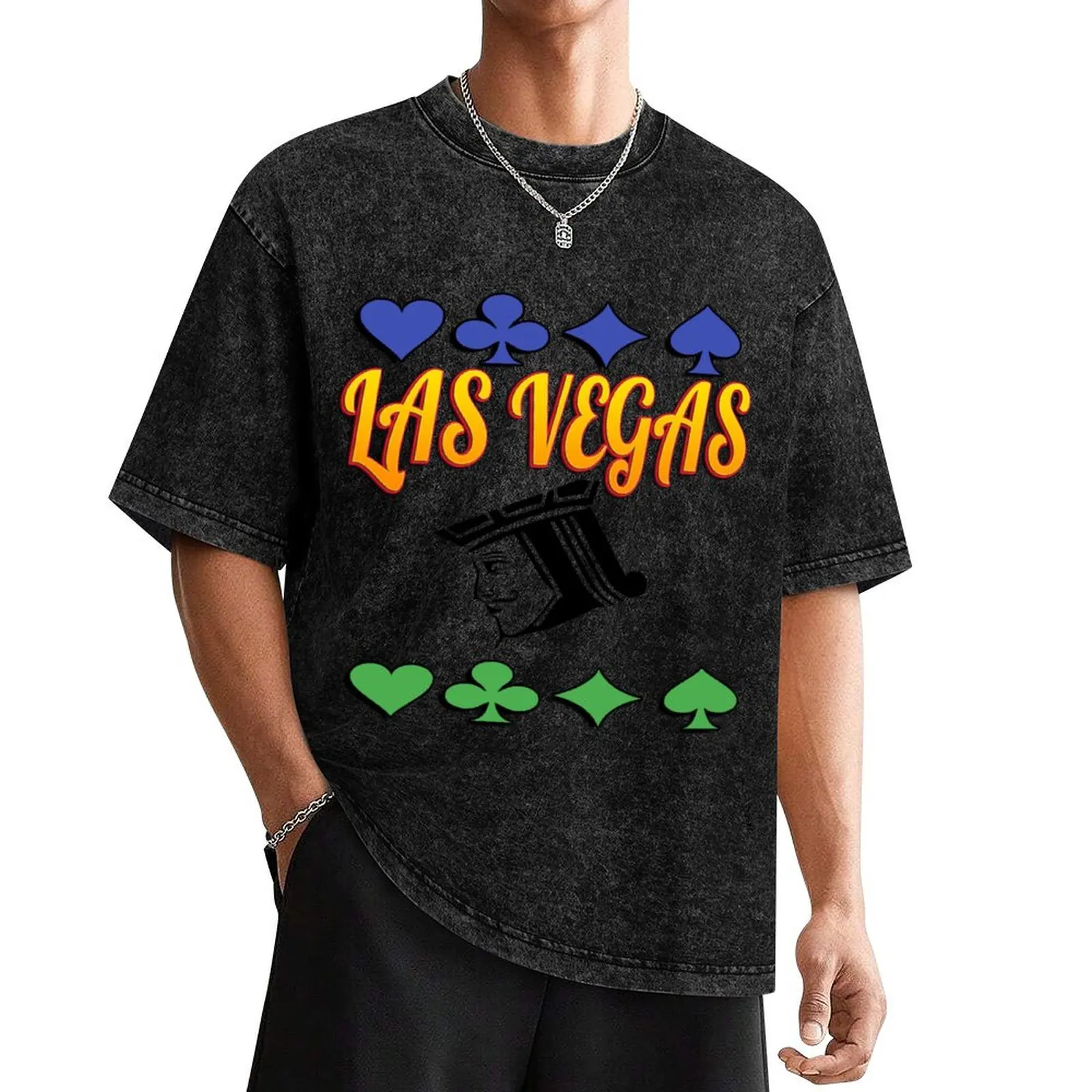 Las Vegas Party Team Design T-Shirt tops clothes blue archive mens graphic t-shirts anime