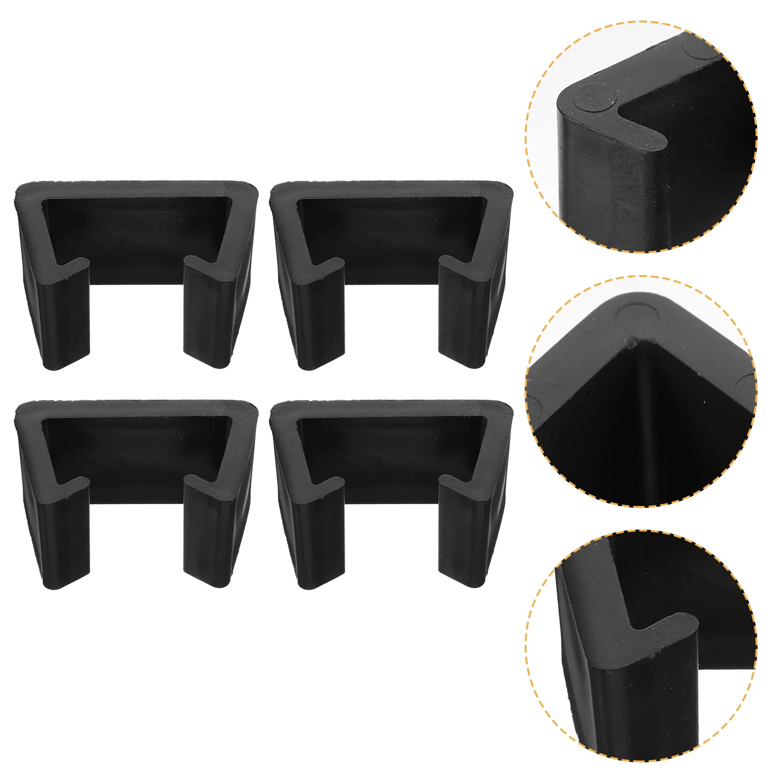 

4 Pcs Chair Outdoor Home Accessories Sturdy Clip Metal Glass Creative Sofa Fastener Black Accessory