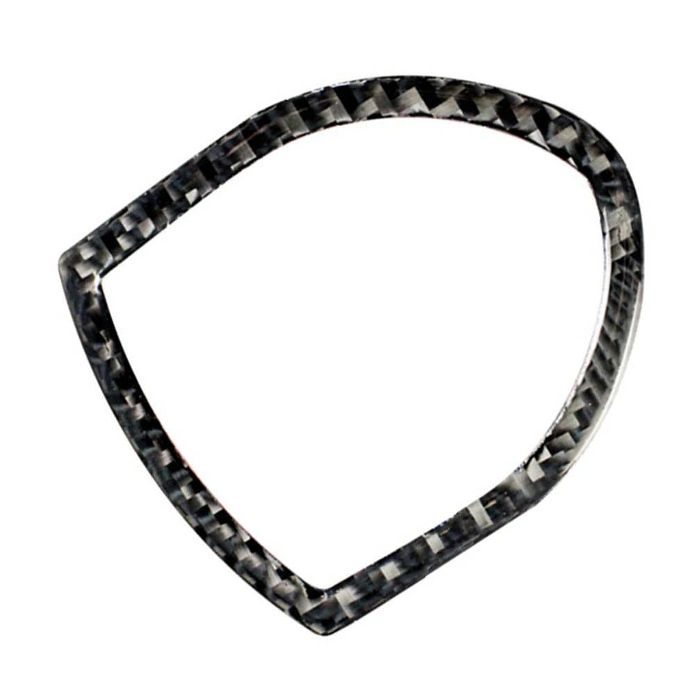 AED9-Car Exterior Front Logo Emblem Trim Cover Frame Black Carbon Fiber Fit For - Cayenne Macan 2014-2019