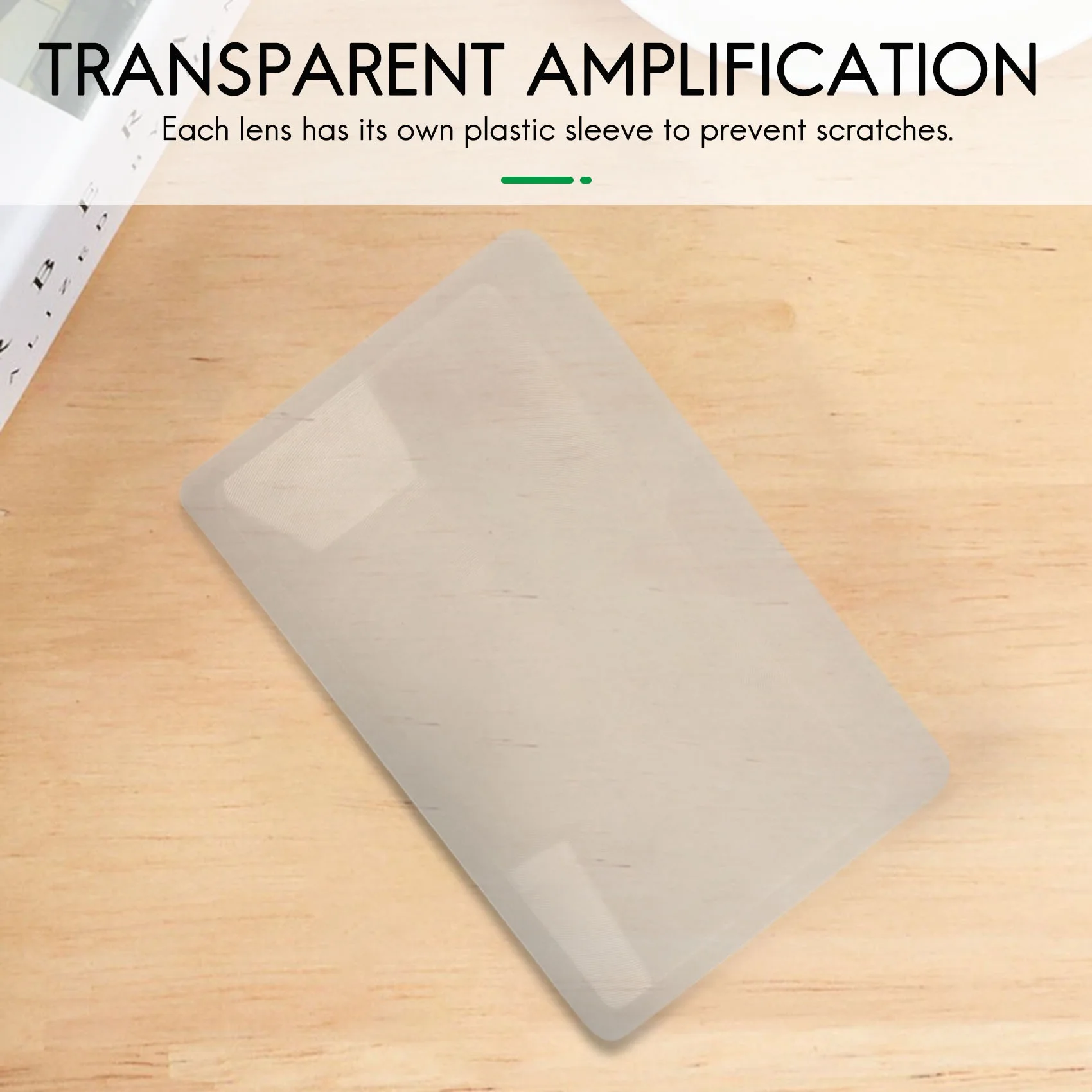 ABQR 3 X loupe grossissement Loupe Fresnel poche taille carte de crédit loupe transparente