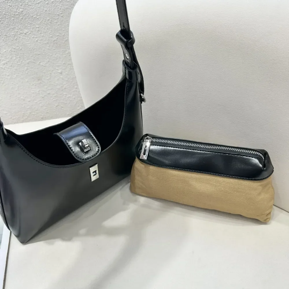 Nuevo bolso de cuero genuino para mujer, bolso de hombro tipo bandolera Retro, bolso de axila para mujer a la moda europea y americana