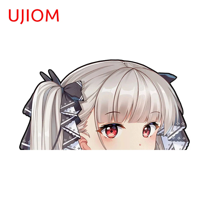 UJIOM 13cm X 6.9cm HMS Formidable Cartoon Wall Stickers Peeker Anime Decal Decoration Baby Nursery Room Accessory