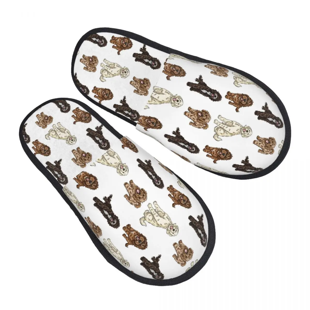 Custom Poedel Kruis Collectie Zacht Traagschuim Huis Slippers Vrouwen Labradoodle Sproodle Gezellige Warme Anti-Slip Slipper