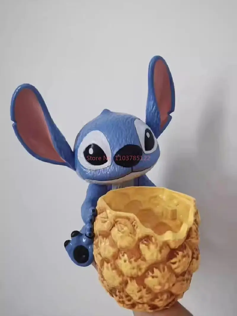 귀여운 애니메이션 스티치 인형 모델 팝콘 통 휴대용 만화 스티치 주변기기 팝콘 통 장식품 만화 선물