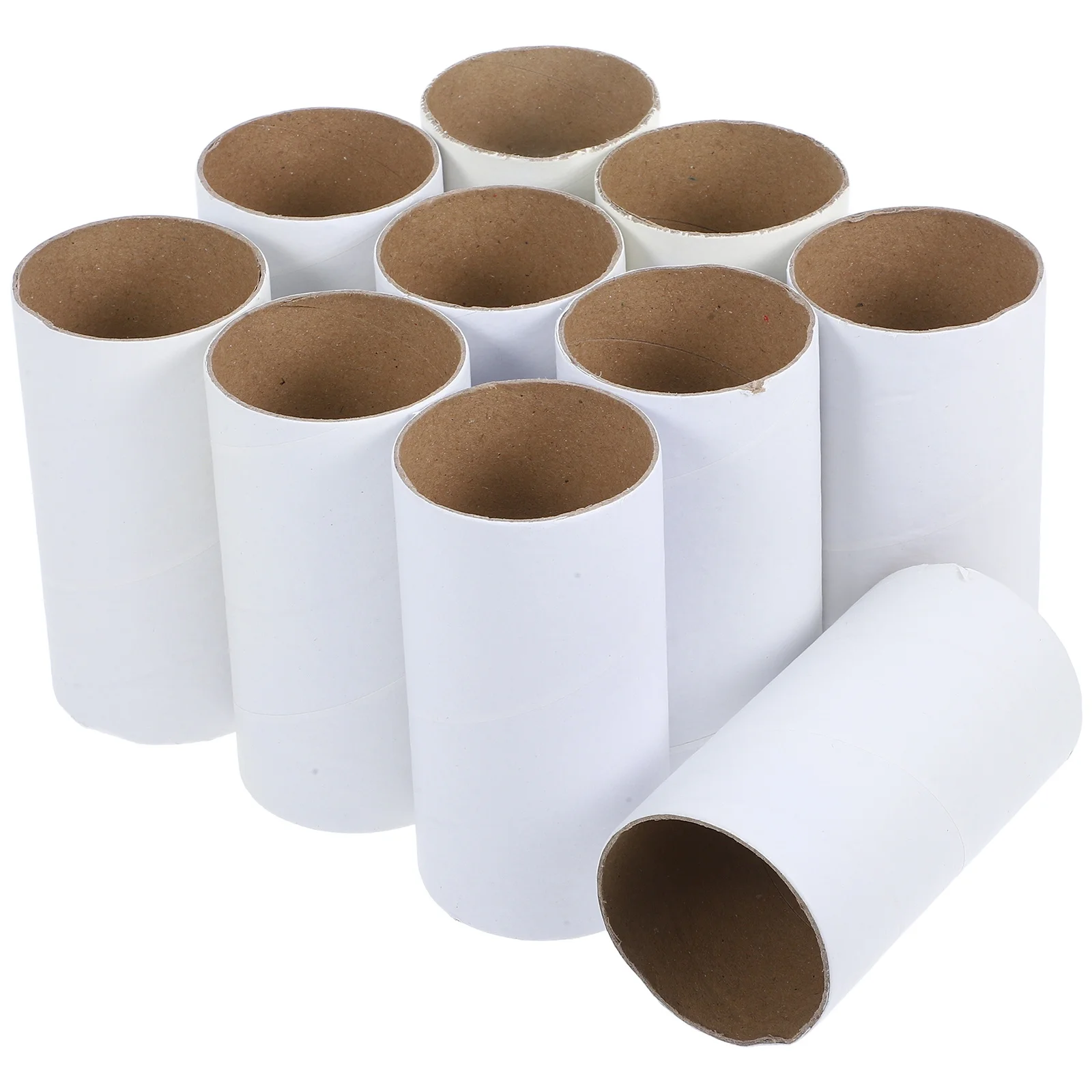 

10Pcs Cardboard Tubes DIY Materials for Creative Crafts Kids Art Projects Enhances Hand Eye Coordination School Use