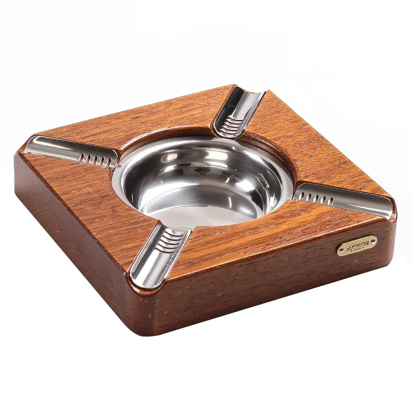 DSA Cigar Ashtray Cigar Solid Wood Large Four-position Bench Ashtray