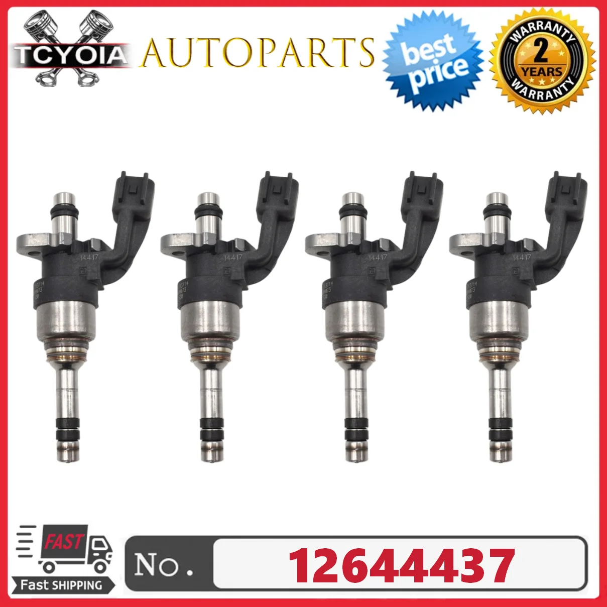 

4 шт. топливные форсунки 12644437 для Chevrolet Cruze Buick Violet 1.5L 1.4T 1.5T