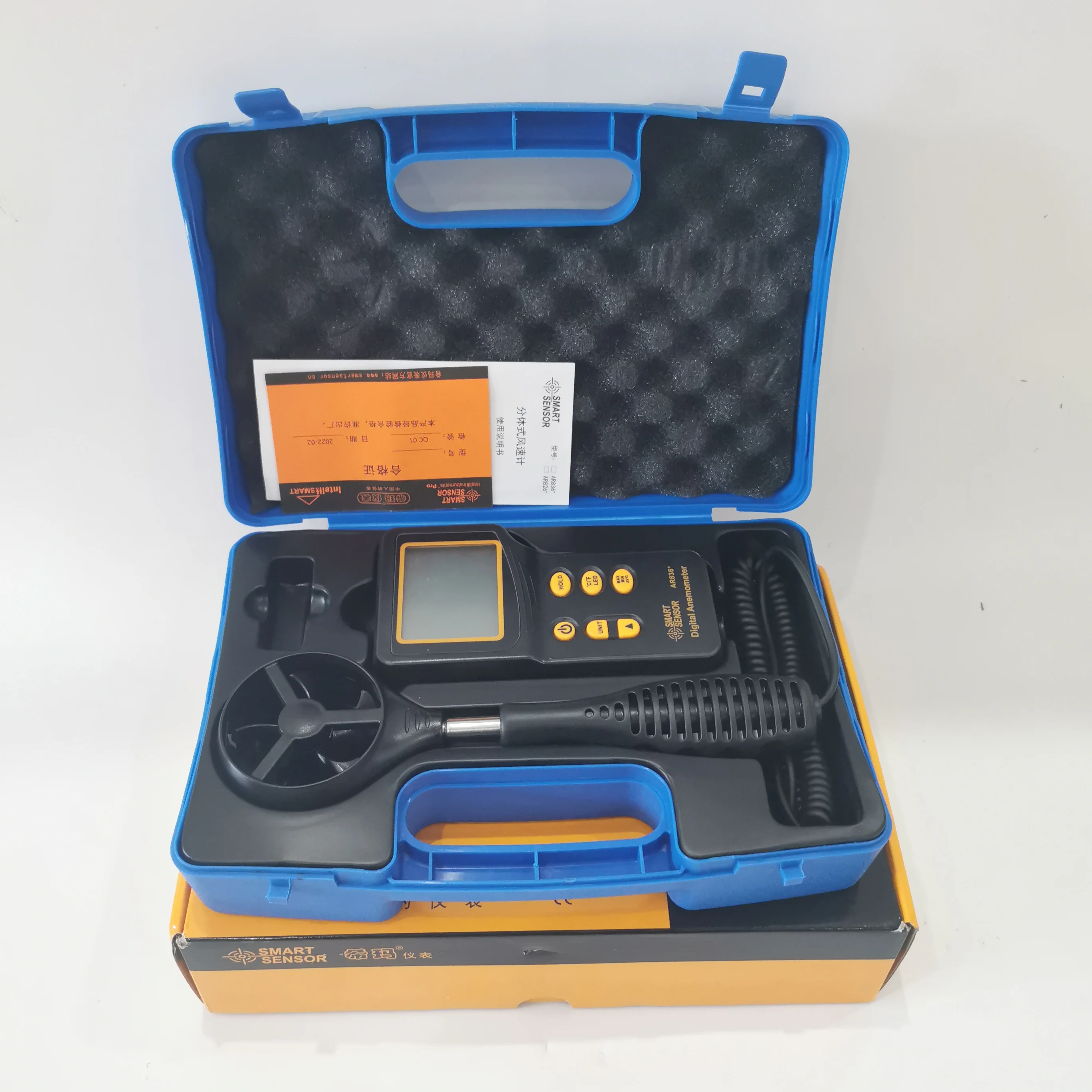 Air Flow Anemometer,Wind Speed meter+Temperature Tester AR836+