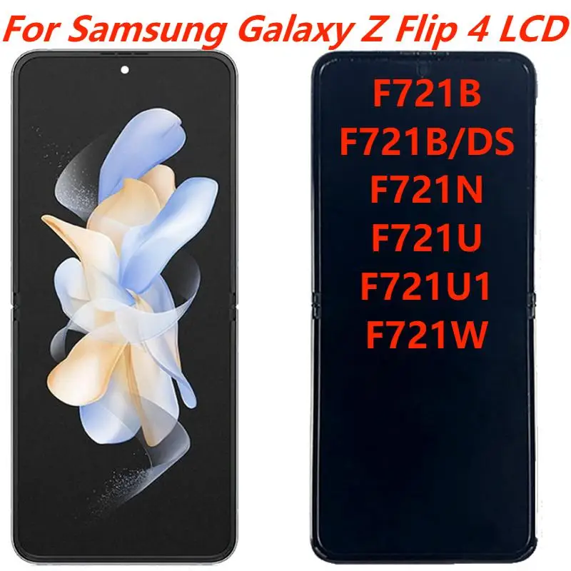 

ЖК-дисплей AMOLED 6,7 дюйма для Samsung Z Flip 4 F721B/DS, сенсорный экран с дигитайзером в сборе, запасные части, телефон F721N, ЖК-дисплей с рамкой