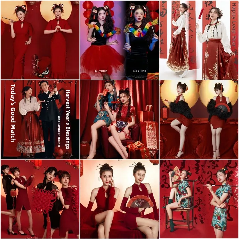 

Ретро-модная одежда для индивидуальных новогодних вечеринок, выступлений на сцене и в ночных клубах, в традиционном китайском стиле.