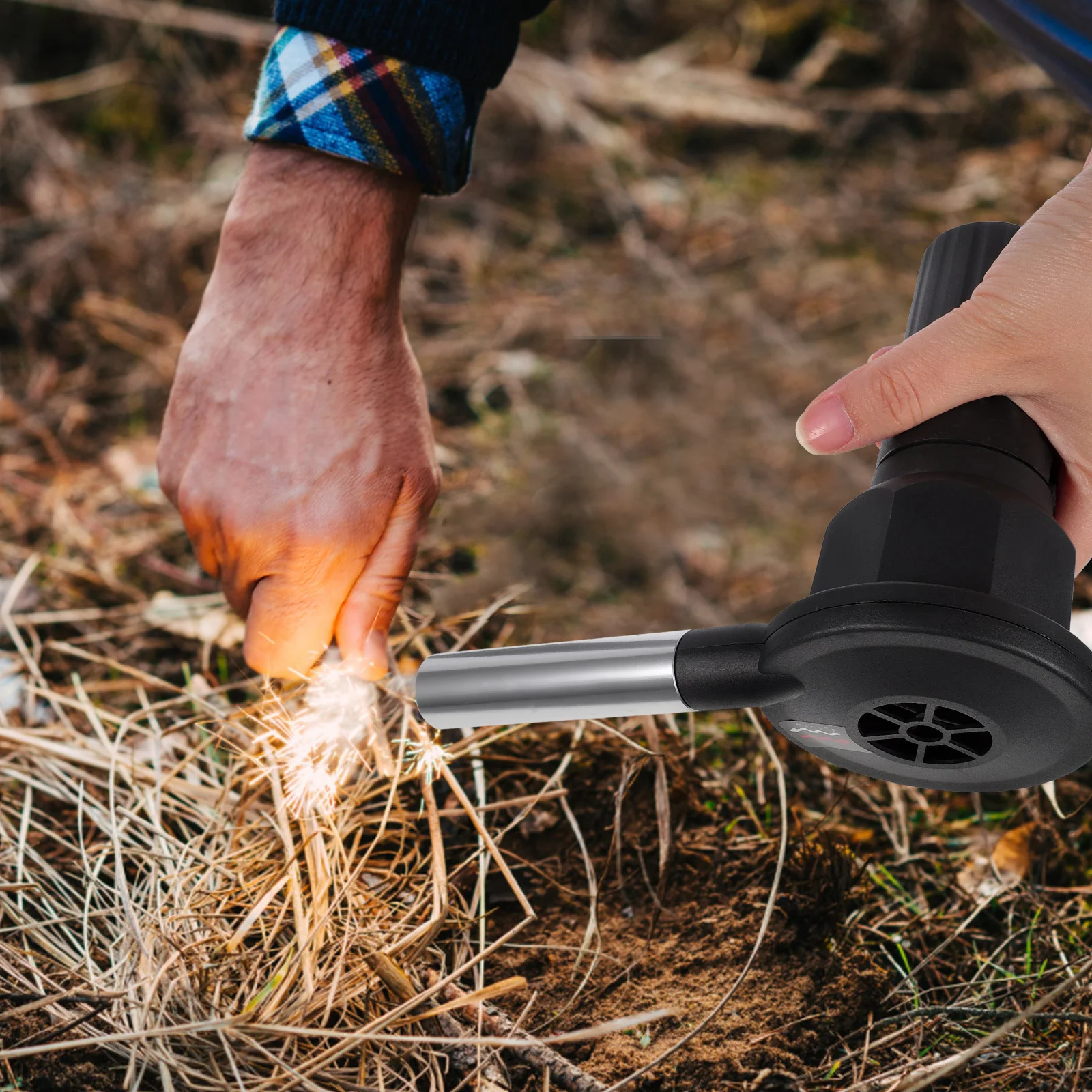

Compact Portable Air Blower Fan Bbq Flame Starter Quick Ignition Camping Outdoor Grill Fire Blower Fan Bbq Flame Starter