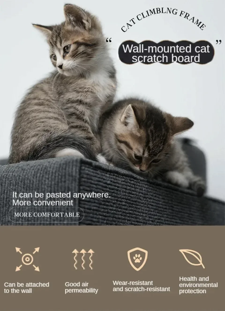 Katzen kratz schutz mit selbst klebendem Freiform schneiden Teppich matte Katzen kratz schutz Möbel Haustier Training Sofas chutz – Detail 4