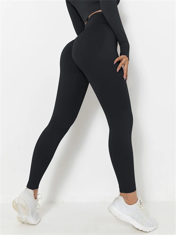 Pantalon de Yoga taille haute, Leggings de Sport pour femmes, Fitness, sans couture, contrôle du ventre, entraînement serré