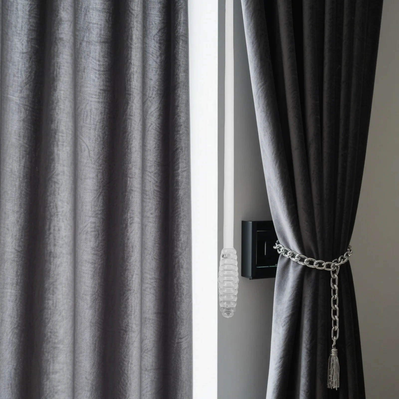 Curtains Awning Shade Pole Pull Rod Wand for Transparent Acrylic Blind Replacement
