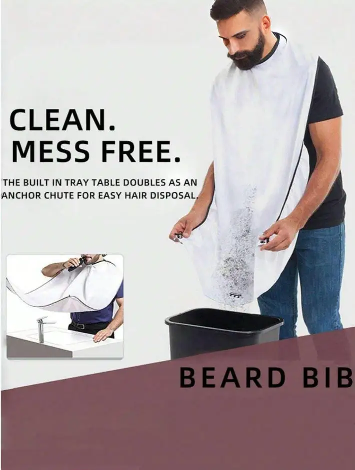 1PC  Hair Cutting Shaving Apron Waterproof Reusable BarberBeauty Salon Protective Cloak ForMen Women Adults Christmas Gift view 3