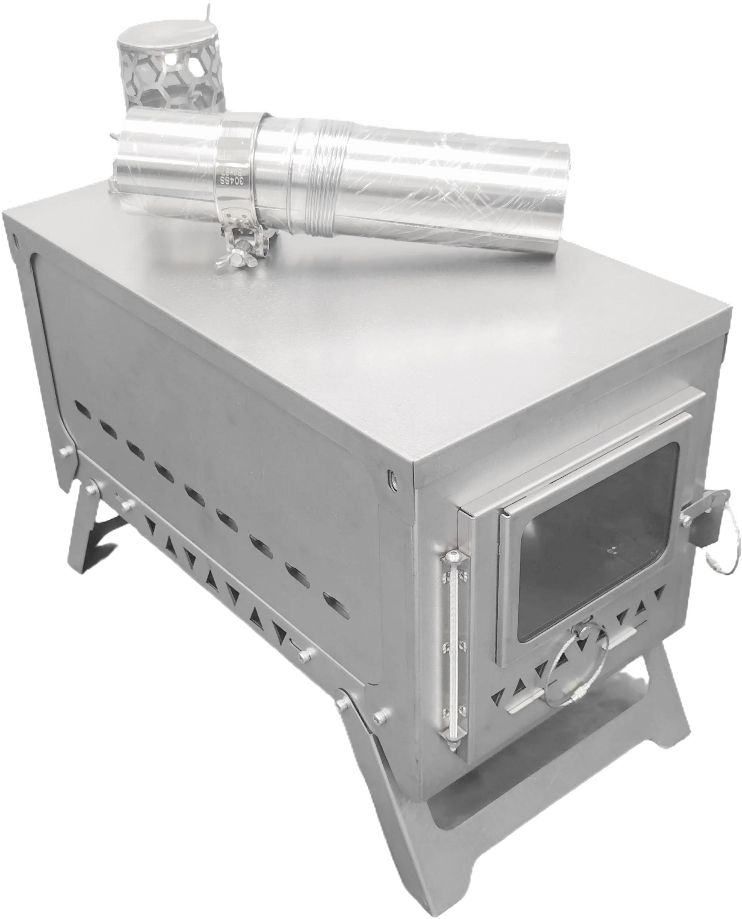 Estufa de tienda de campaña de aleación de titanio Wt-Dream, horno de barbacoa multifuncional para parrilla de leña para exteriores, para acampar y hacer senderismo, sueño de excursionista