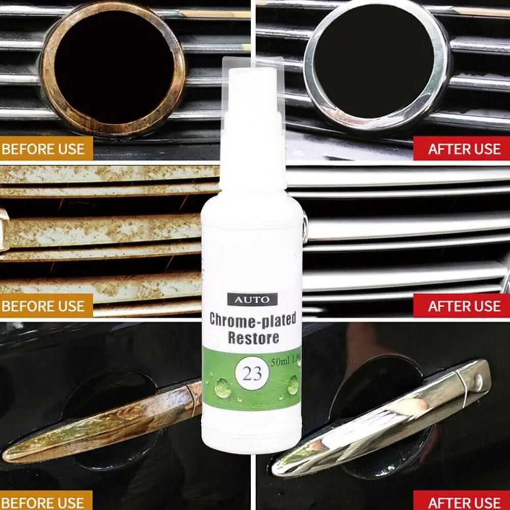 20/50Ml Plate Retreading Agent Car Logo Rust removal Cleaner Car Polishing Refurbishment Spray Care Tool J5F3