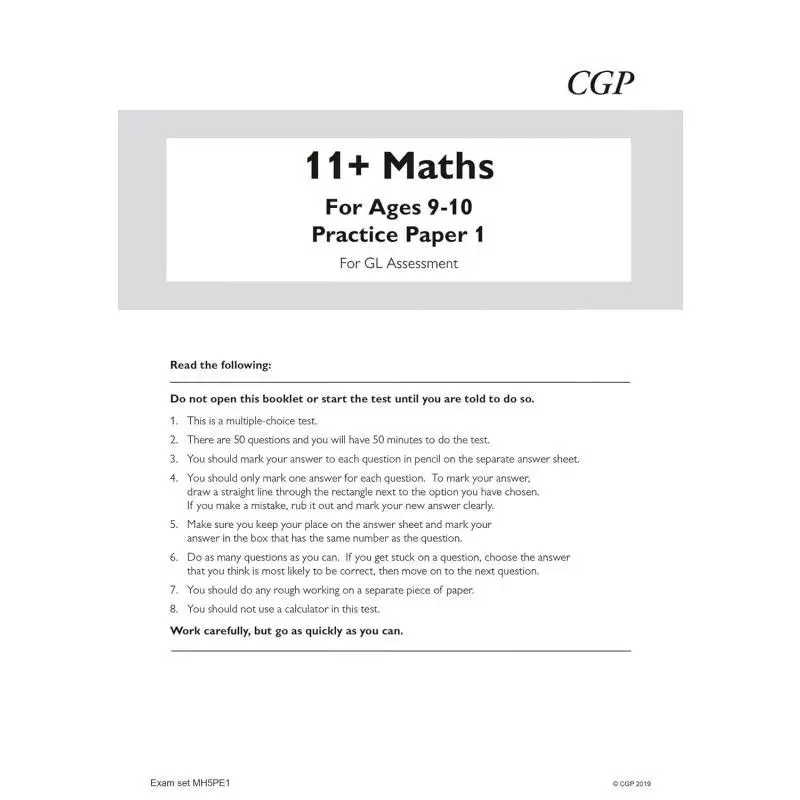 11 GL Maths Practice Papers  Ages 910 With Parents Guide  Online Edition CGP Books Coordination Group Publications 9781789082487