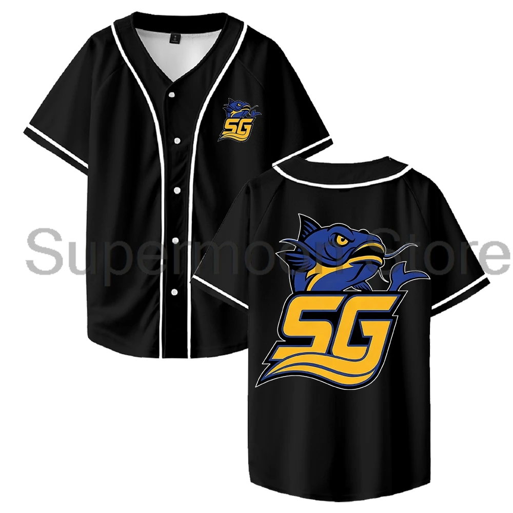 تشاد باورز جنوب جورجيا سمك السلور جيرسي البيسبول سترة قمصان الخامس الرقبة قصيرة الأكمام زر متابعة المحملة النساء الرجال الشارع الشهير القمم