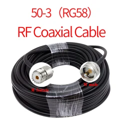 UHF PL259 RG58 Cable PL259 SO239 Male to Female Extension Cable Low Loss CB Coax RG58 Antenna Cable 20cm 10M 15M 20M 25M