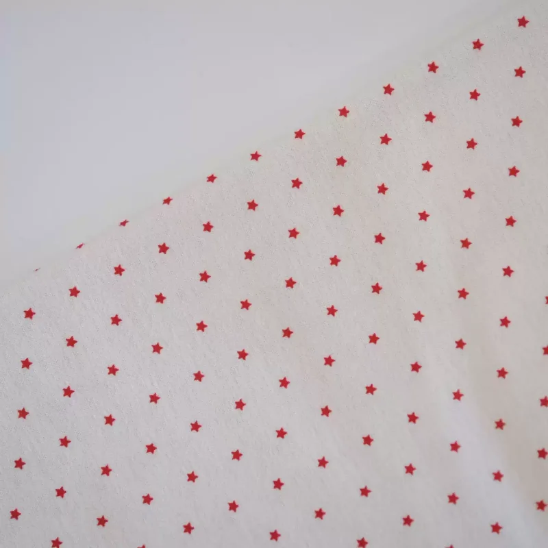 Beige Cotton Star Wave Pattern Brushed Fabric Handmade DIY Sewing Material - view 3