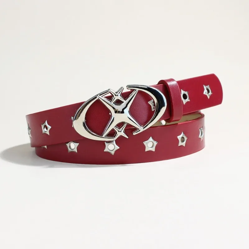 

Новый ремень Y2k со звездной пряжкой унисекс для женщин и мужчин, ремни в стиле панк, готики, студенческие модные ремни, модный дизайн, смысл 2025