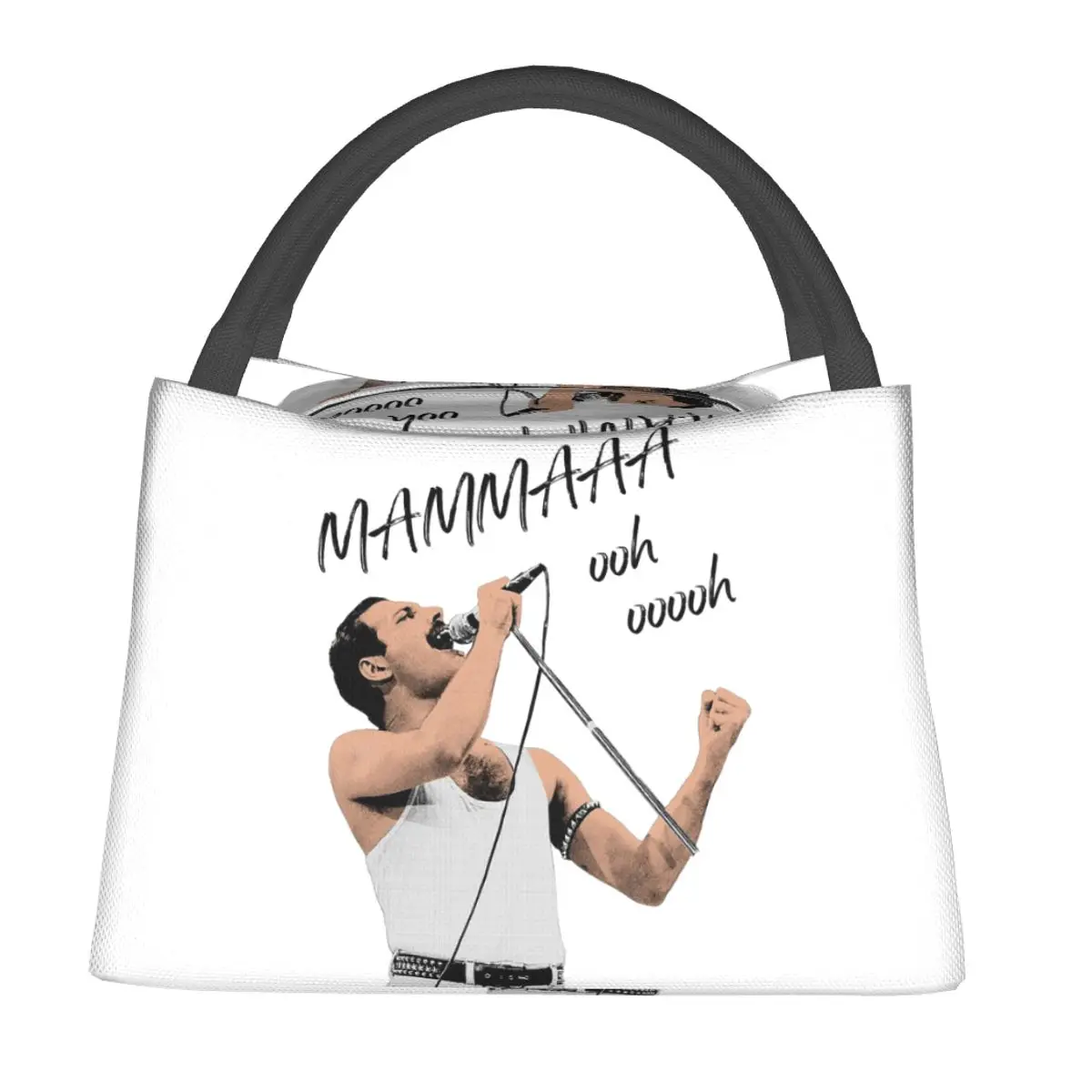 Freddie Mercury Bohemian Rhapsody Lunch Bags Insulated Bento Box Lunch Tote Picnic Bags Thermal Bag for Woman Student Office