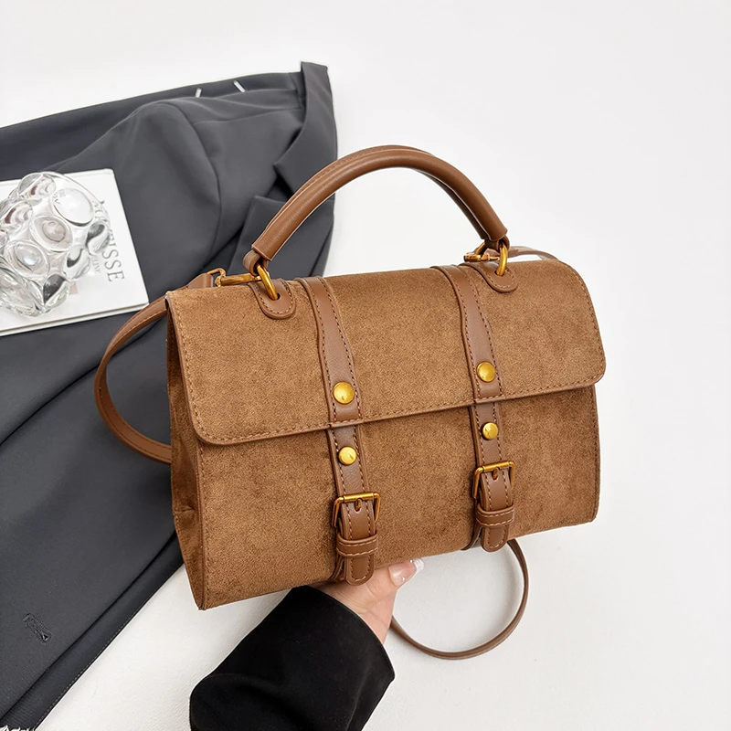 

Повседневные женские сумки из нубука из искусственной кожи, сумки-портфели, женская сумка через плечо высокого качества, модные сумки через плечо для женщин