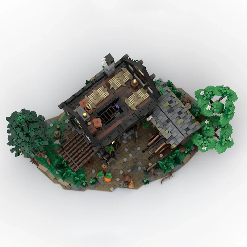 Moc قوالب بناء الغراب نزل نموذج التكنولوجيا وحدات كتلة عيد الميلاد لتقوم بها بنفسك قلعة القرون الوسطى لعبة مجسمة هدايا عطلة البناء #6